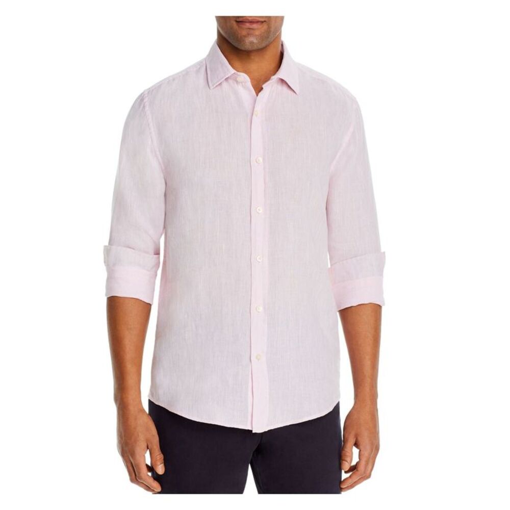 The Mens store Mens Pink Long Sleeve Button Down Casual Shirt XXL